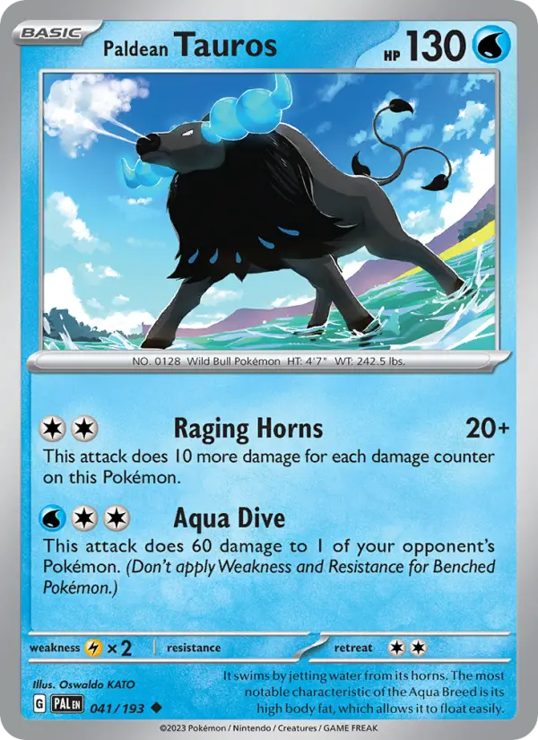 Paldean Tauros #041 — Paldea Evolved