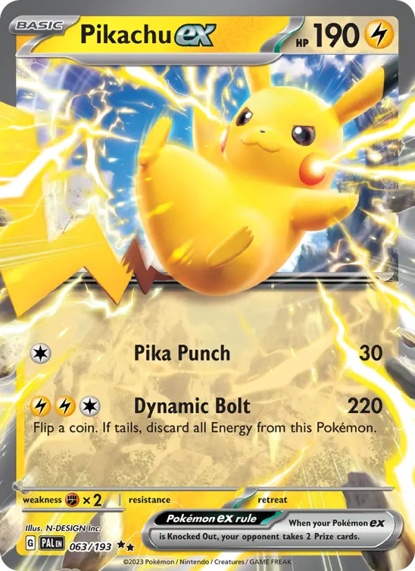 Pikachu ex #063 — Paldea Evolved