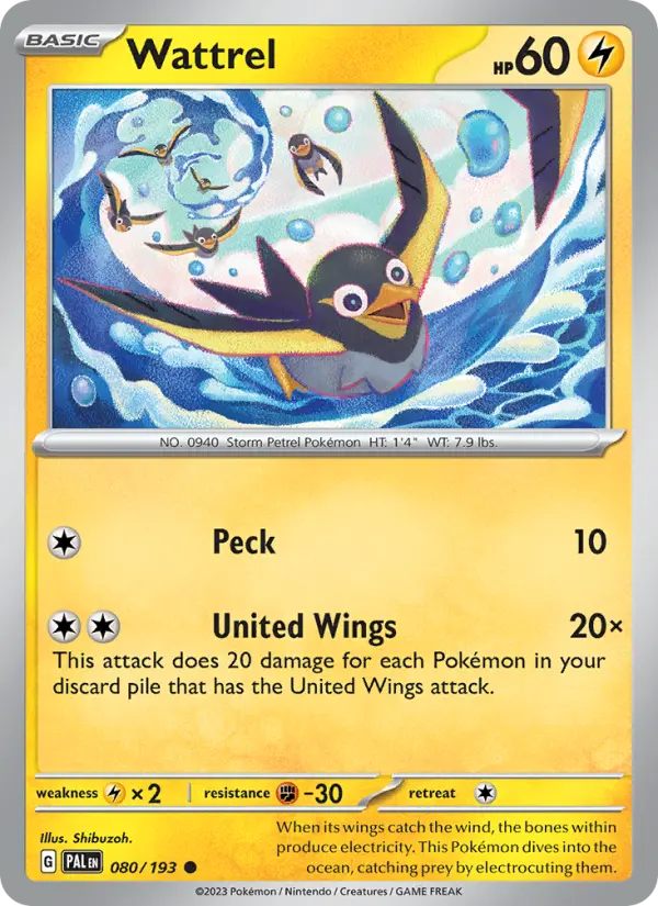 Wattrel #080 — Paldea Evolved