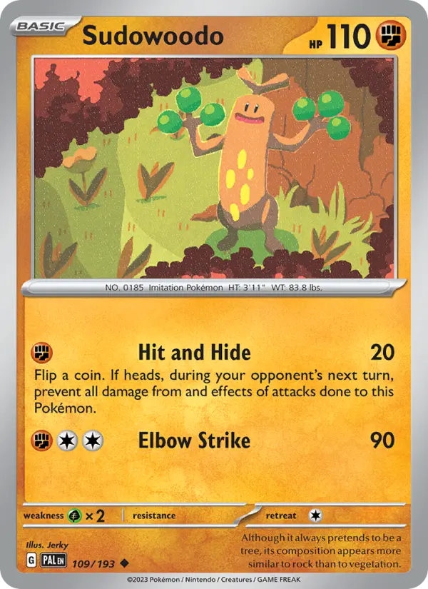 Sudowoodo #109 — Paldea Evolved