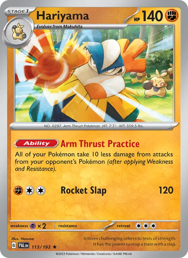 Hariyama #113 — Paldea Evolved