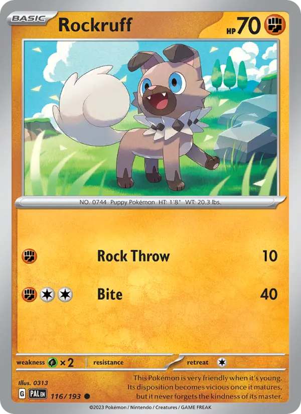 Rockruff #116 — Paldea Evolved
