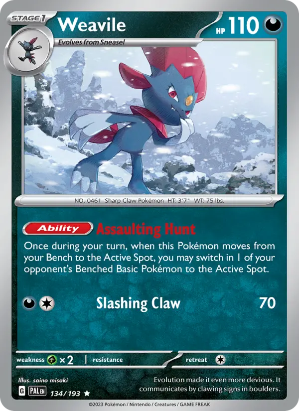 Weavile #134 — Paldea Evolved