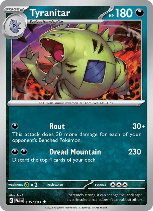 Tyranitar #135 — Paldea Evolved