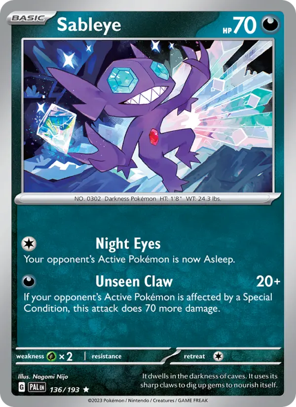 Sableye #136 — Paldea Evolved