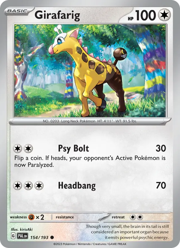 Girafarig #154 — Paldea Evolved
