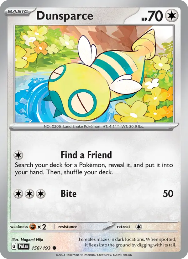Dunsparce #156 — Paldea Evolved