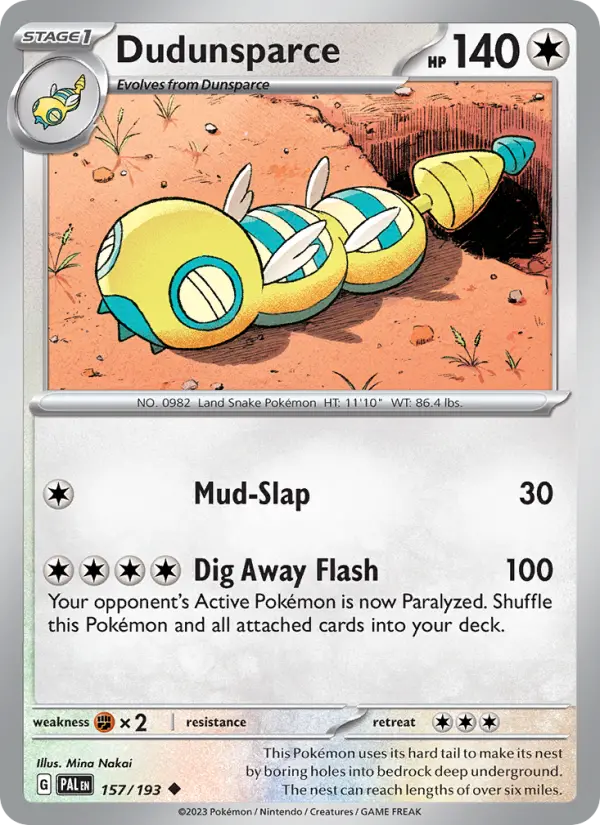 Dudunsparce #157 — Paldea Evolved