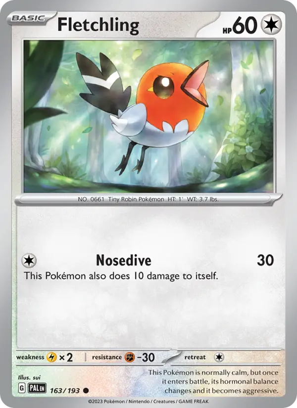 Fletchling #163 — Paldea Evolved