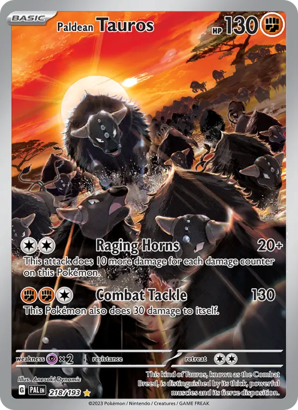 Paldean Tauros #218 — Paldea Evolved
