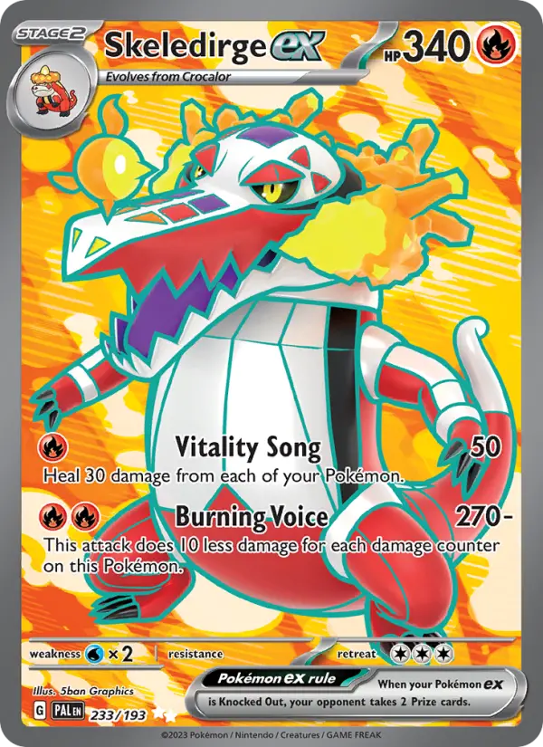 Skeledirge ex #233 — Paldea Evolved
