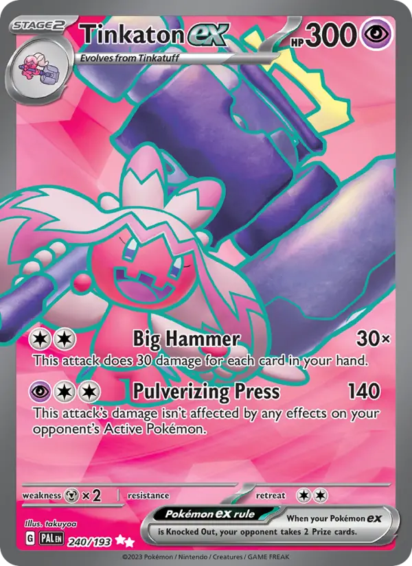 Tinkaton ex #240 — Paldea Evolved