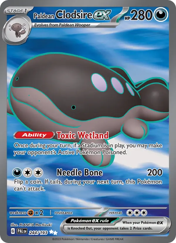 Paldean Clodsire ex #244 — Paldea Evolved