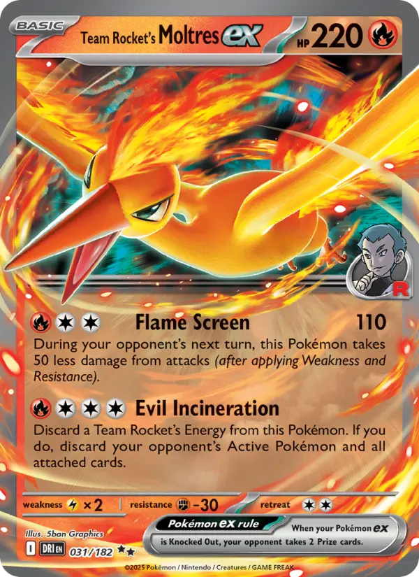 Team Rocket's Moltres ex #031 — Destined Rivals