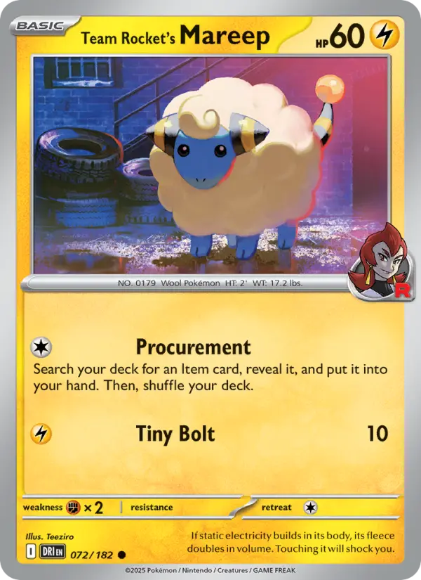 Team Rocket's Mareep #072 — Destined Rivals