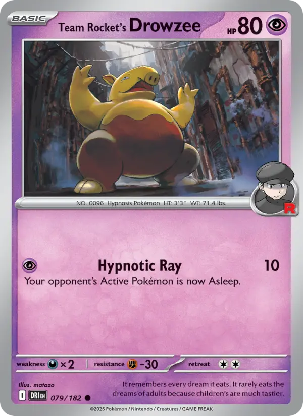 Team Rocket's Drowzee #079 — Destined Rivals