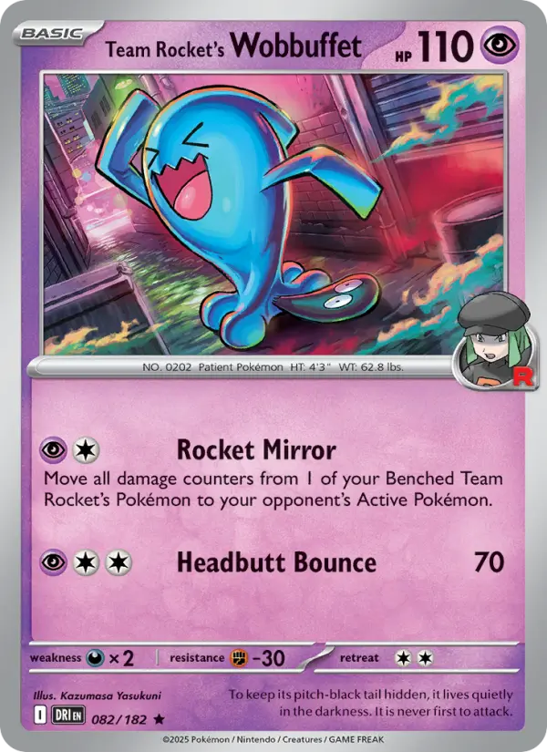 Team Rocket's Wobbuffet #082 — Destined Rivals