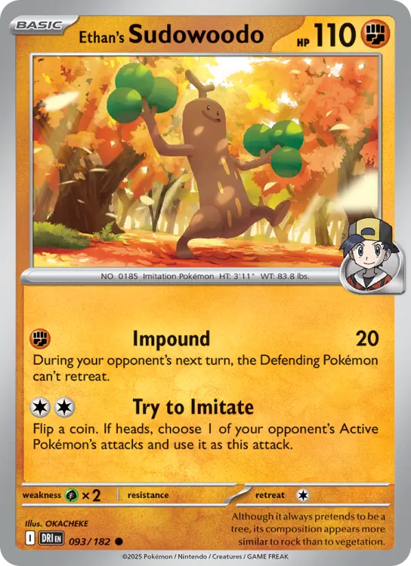 Ethan's Sudowoodo #093 — Destined Rivals