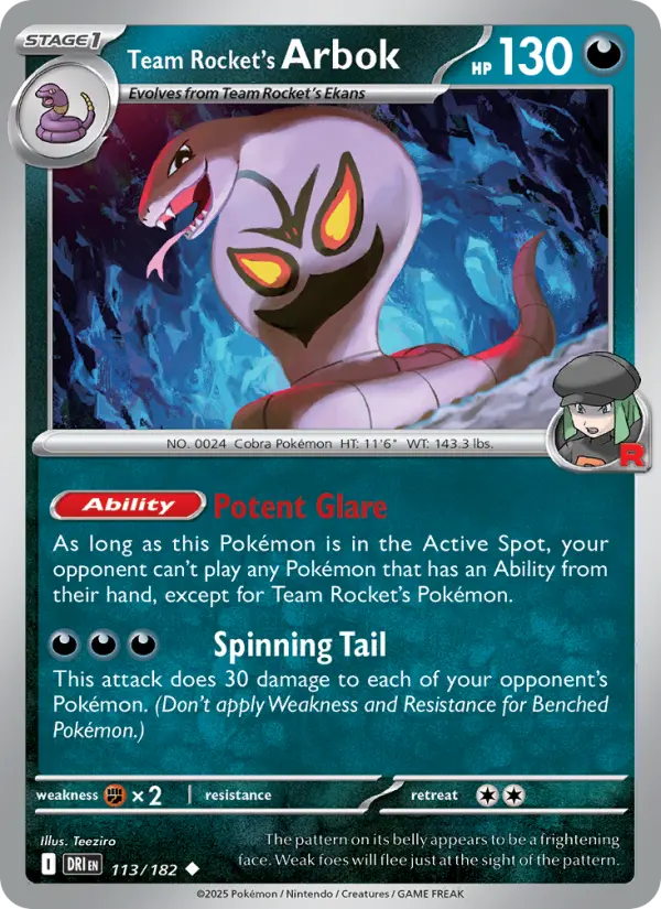 Team Rocket's Arbok #113 — Destined Rivals