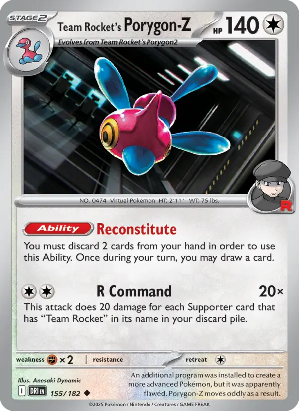 Team Rocket's Porygon-Z #155 — Destined Rivals