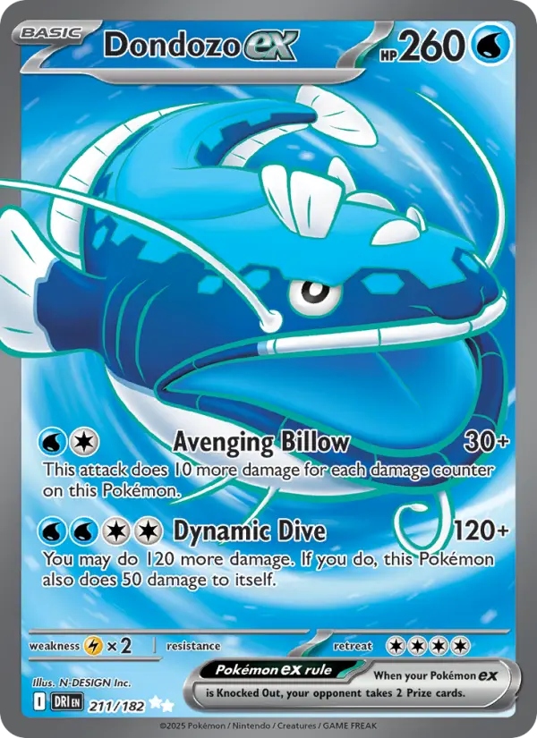 Dondozo ex #211 — Destined Rivals