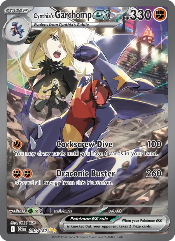 Cynthia's Garchomp ex #232 — Destined Rivals