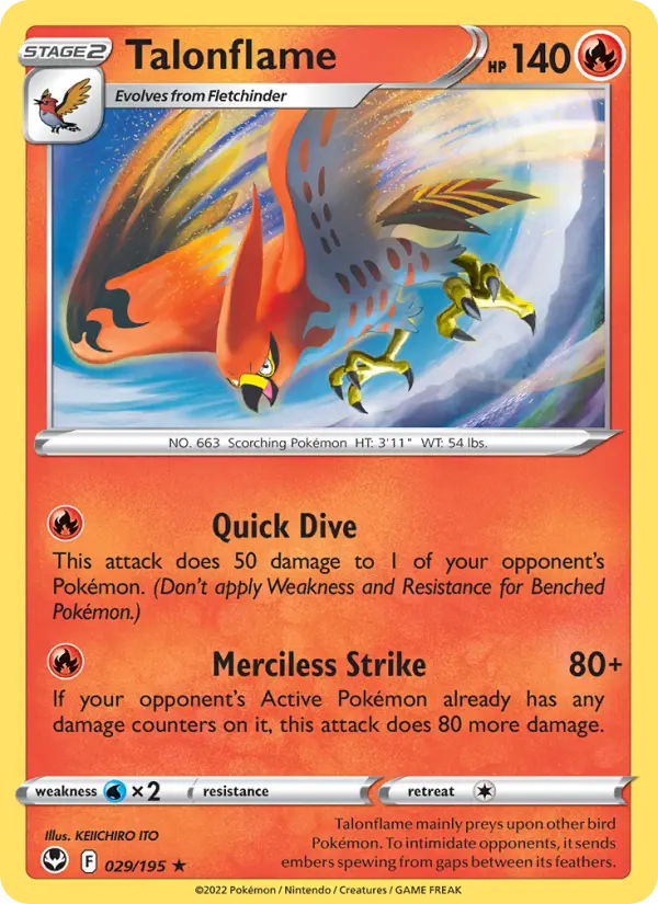 Talonflame #029 — Silver Tempest