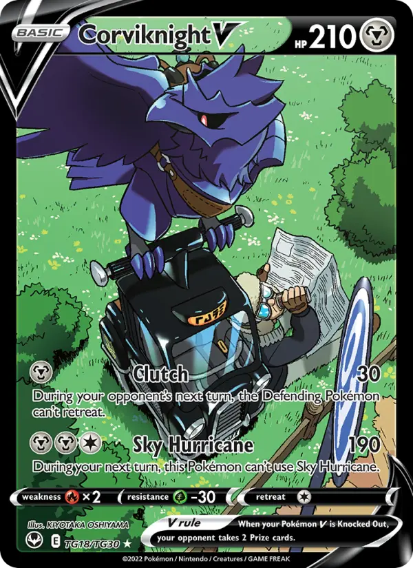 Corviknight V #TG18 — Silver Tempest