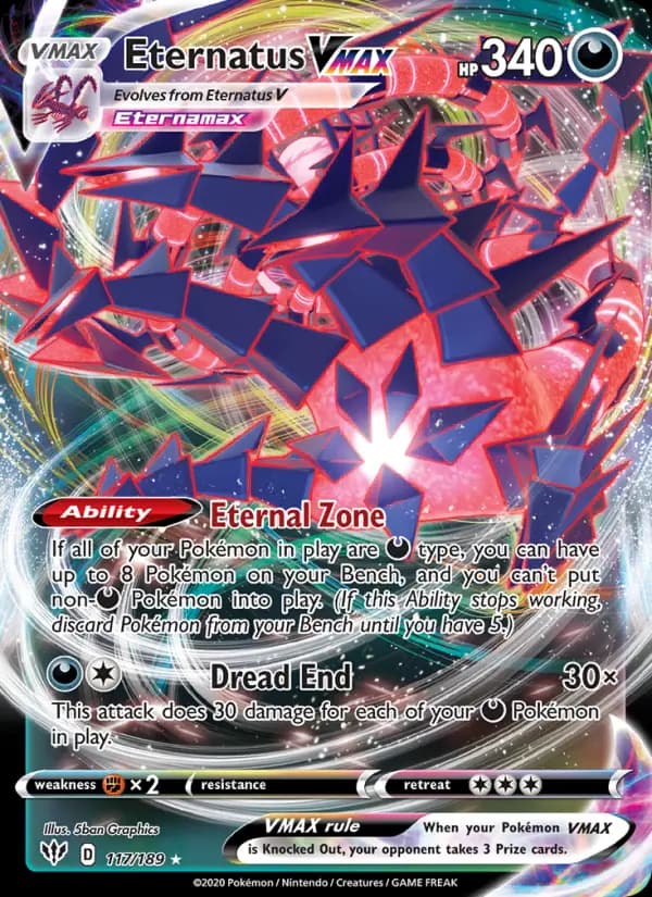 Eternatus VMAX #117 — Darkness Ablaze
