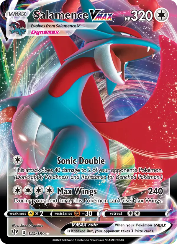 Salamence VMAX #144 — Darkness Ablaze