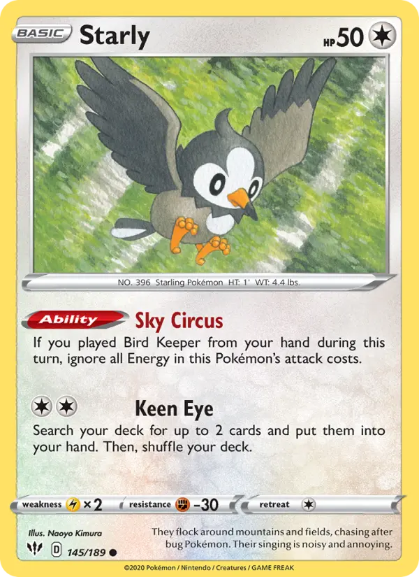 Starly #145 — Darkness Ablaze