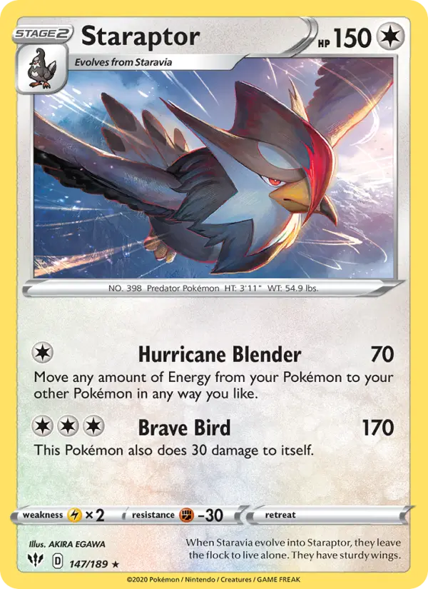 Staraptor #147 — Darkness Ablaze