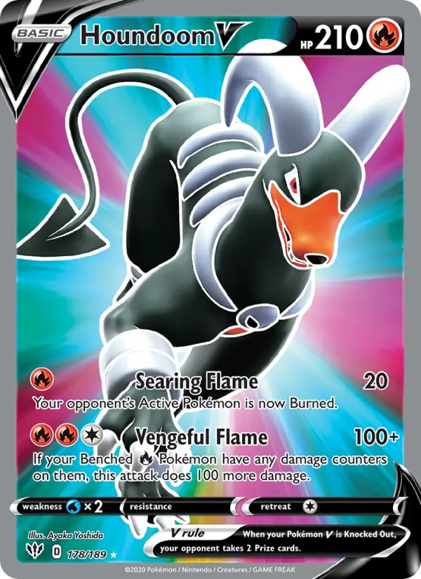 Houndoom V #178 — Darkness Ablaze