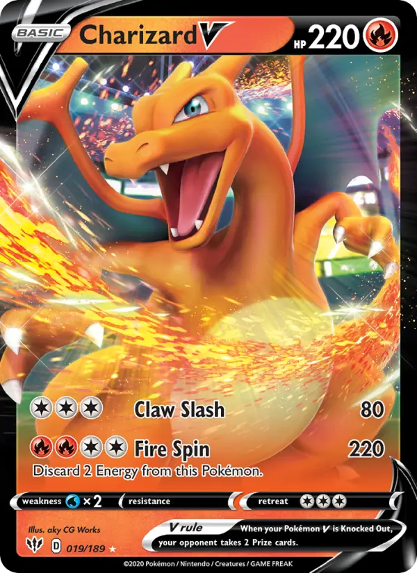 Charizard V #19 — Darkness Ablaze