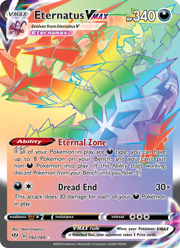 Eternatus VMAX #192 — Darkness Ablaze