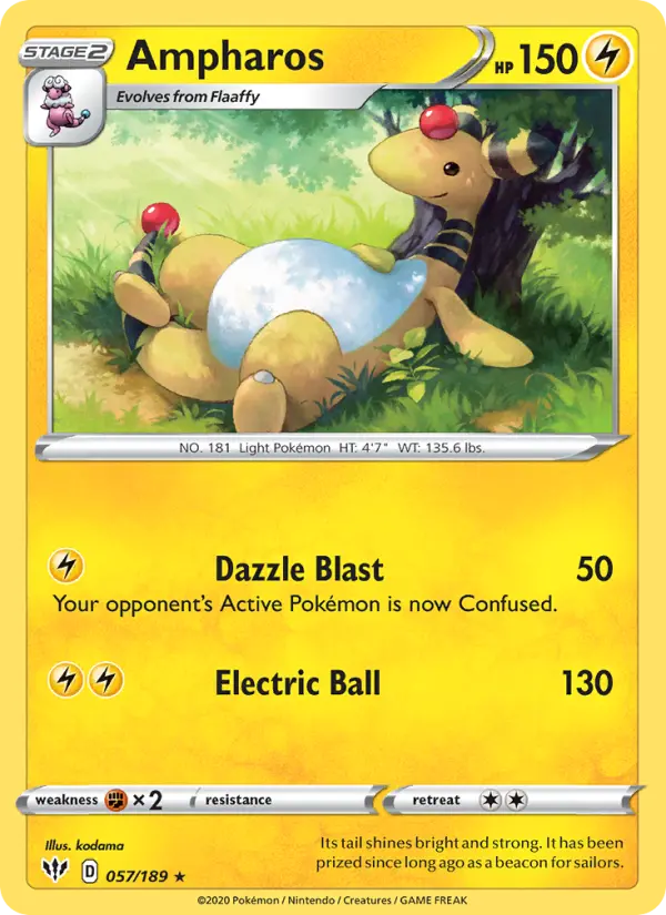 Ampharos #57 — Darkness Ablaze