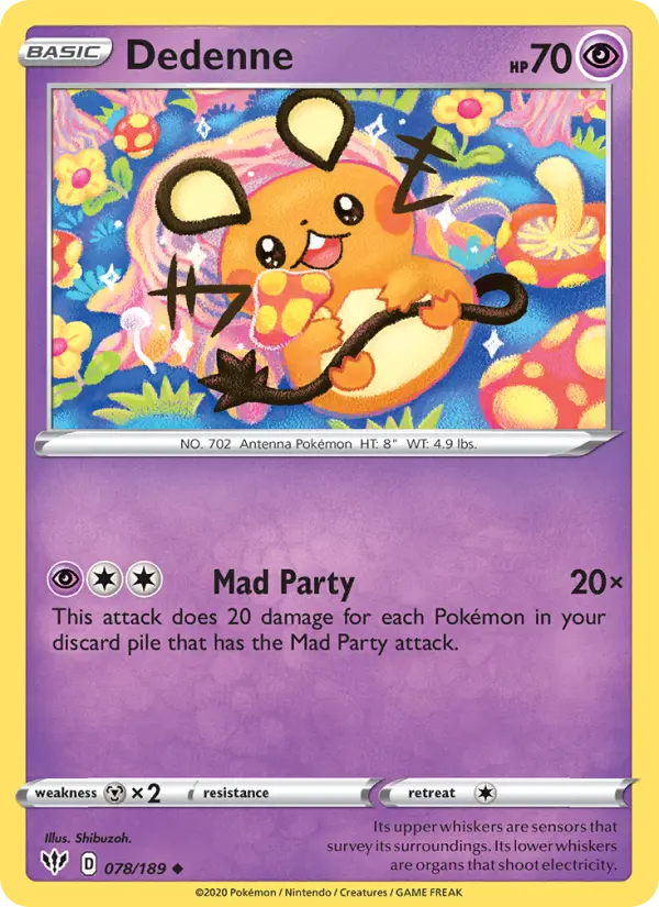 Dedenne #78 — Darkness Ablaze