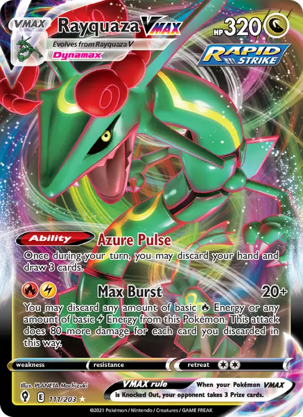 Rayquaza VMAX #111 — Evolving Skies