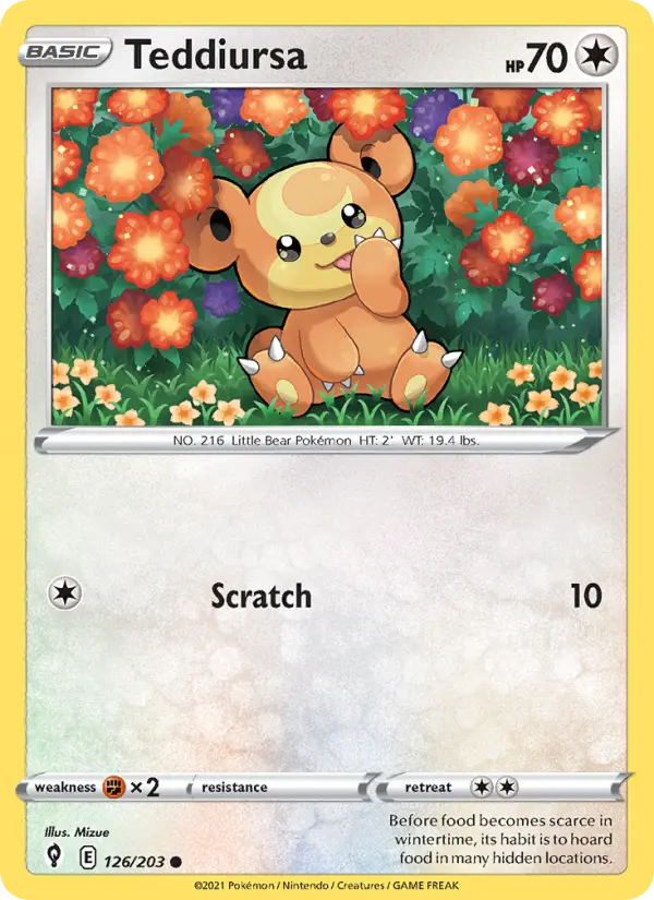Teddiursa #126 — Evolving Skies
