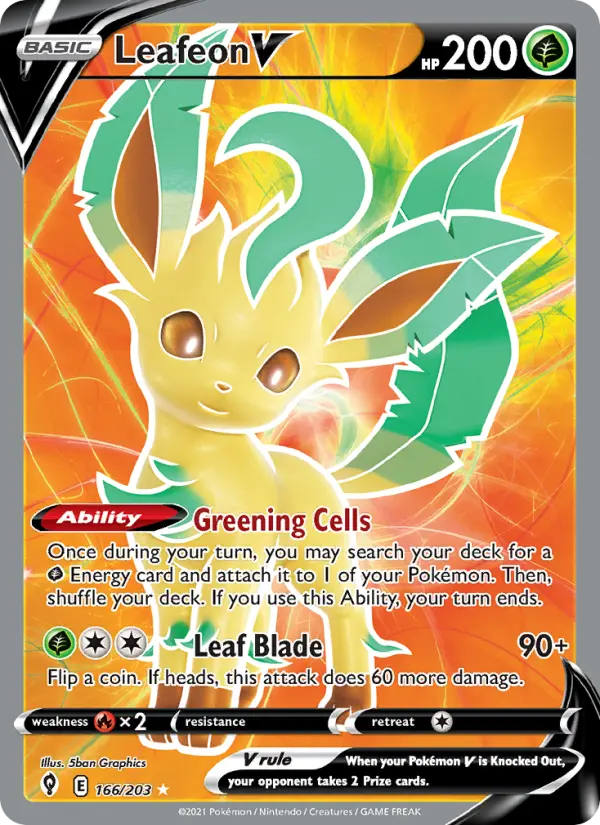 Leafeon V #166 — Evolving Skies