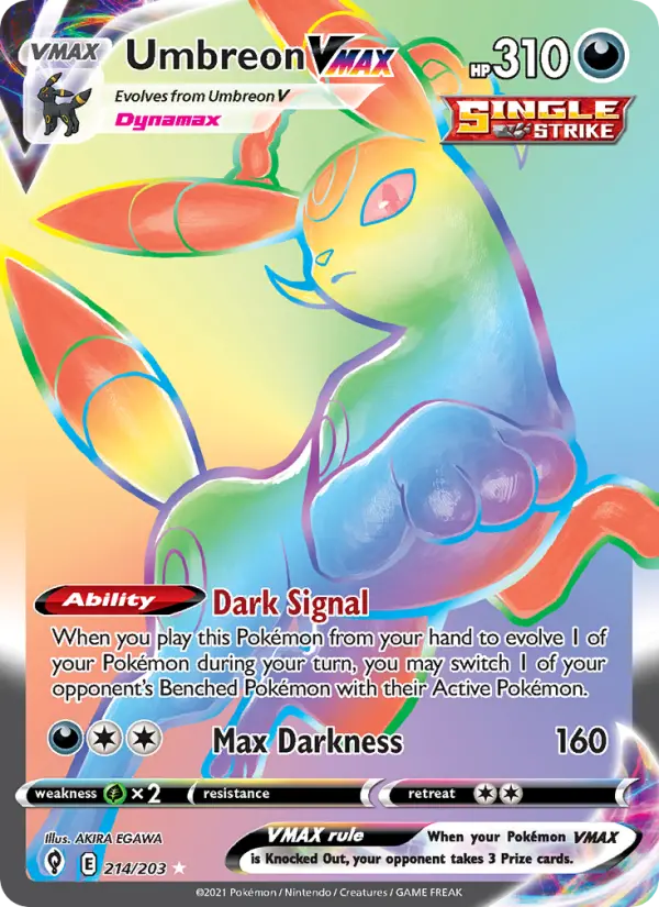 Umbreon VMAX #214 — Evolving Skies
