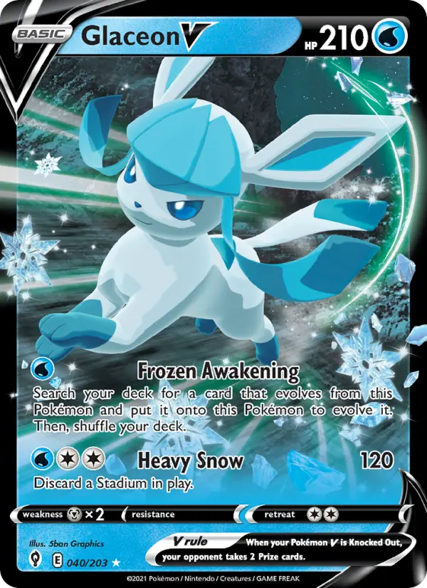 Glaceon V #40 — Evolving Skies