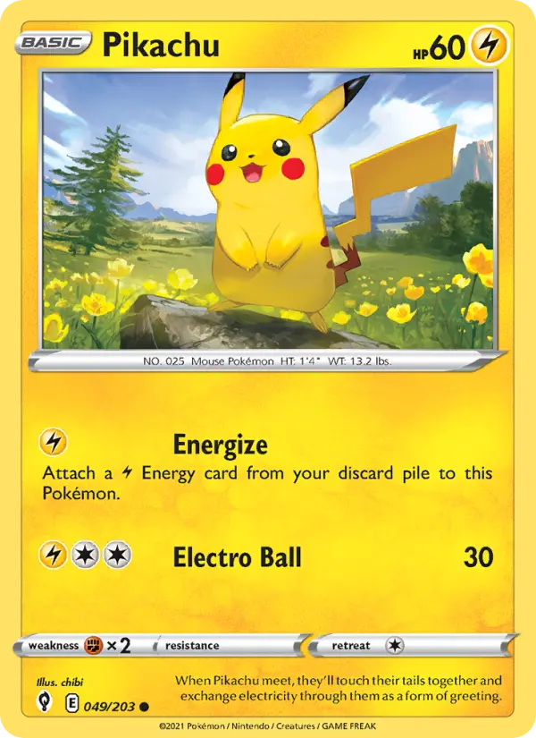 Pikachu #49 — Evolving Skies