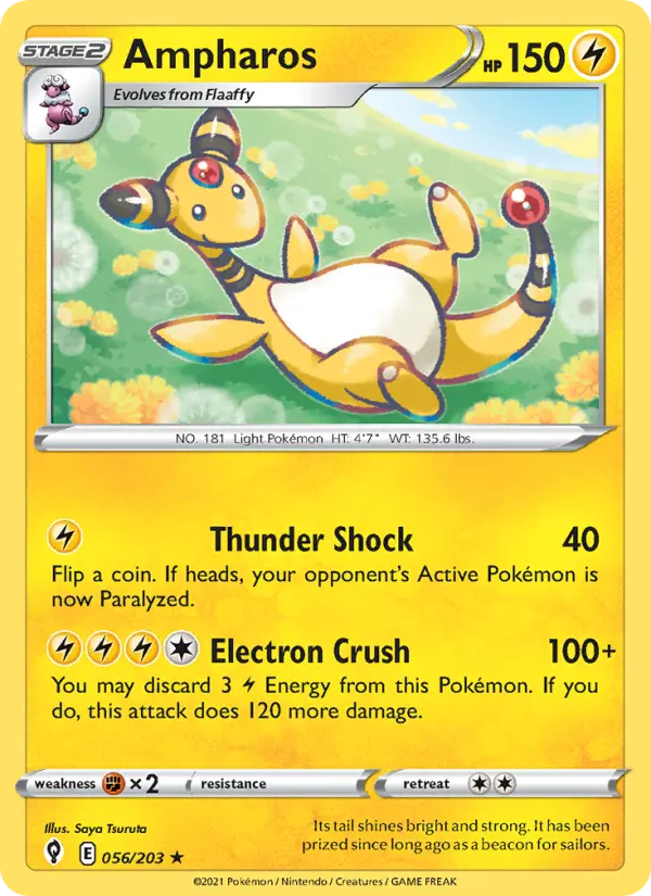 Ampharos #56 — Evolving Skies