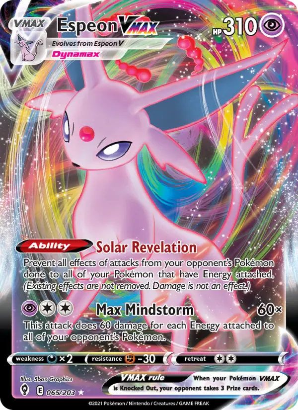 Espeon VMAX #65 — Evolving Skies