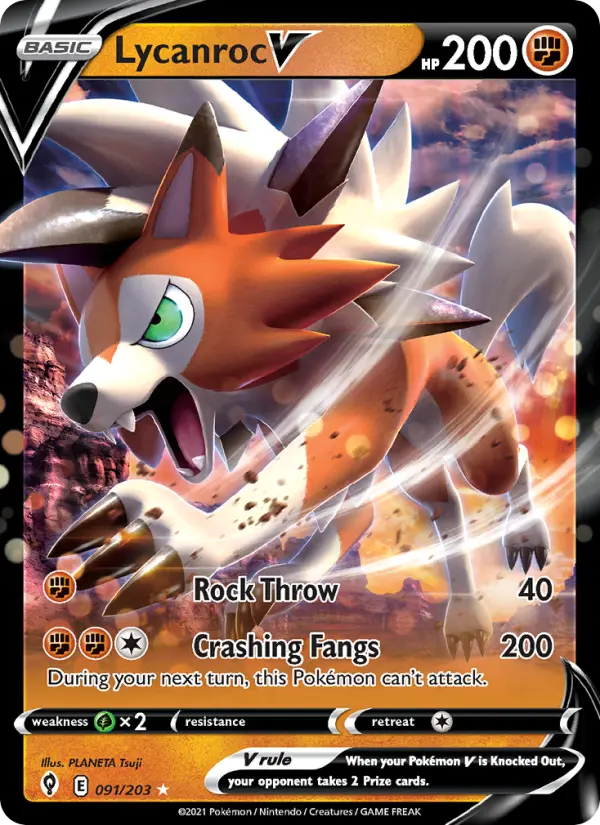 Lycanroc V #91 — Evolving Skies