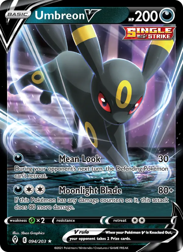 Umbreon V #94 — Evolving Skies