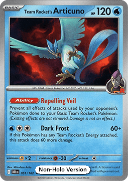 Team Rocket's Articuno #051 Non Holo — Destined Rivals