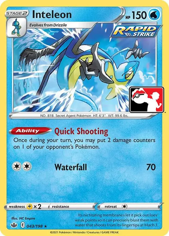 Inteleon #043 — Play! Pokémon Prize Pack Series
