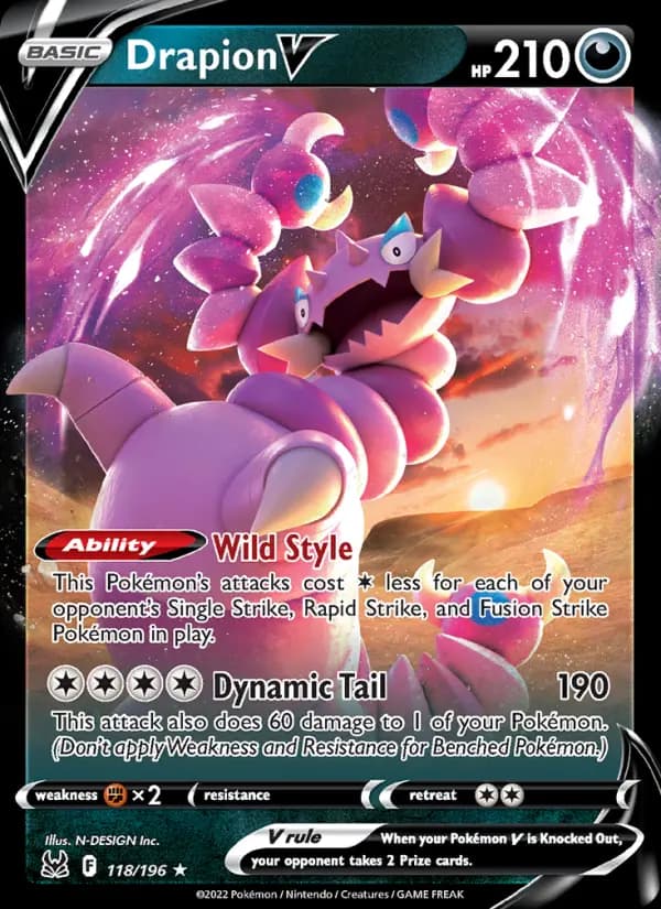 Drapion V #118 — Lost Origin